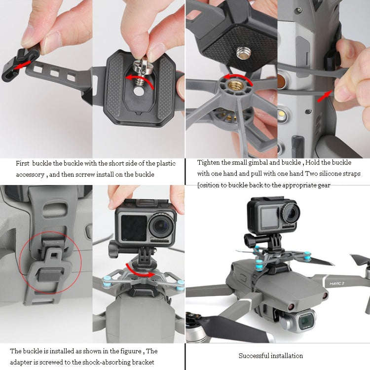 RCSTQ Universal Expansion Buckle Damping Bracket Set for DJI Mavic Air 2 Pro / Femi FIMI