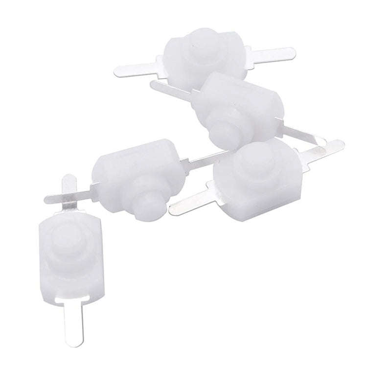 20 PCS YT-1208-YD LED Flashlight Button Switch, Style:Straight Feet(White)