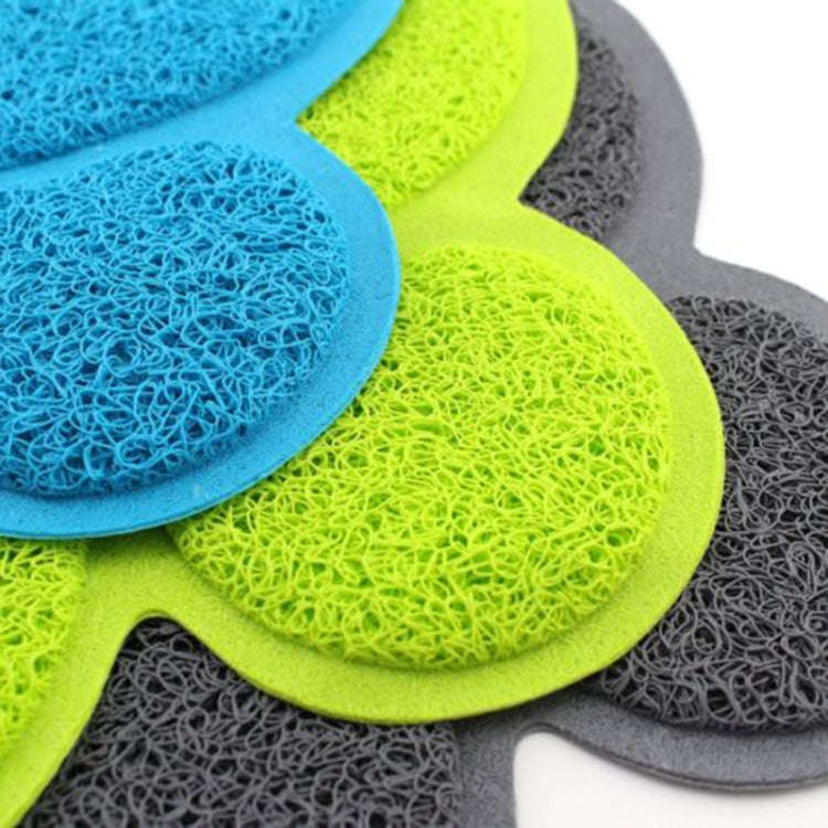 PVC Claw Shaped Cat Litter Mat Pet Placemat Anti-skid Floor Mat Pet Supplies(Gray)