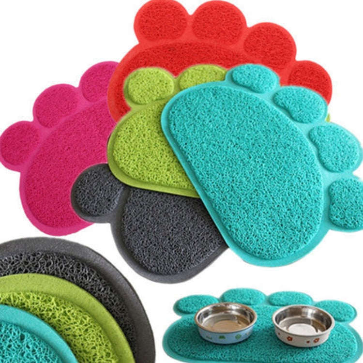PVC Claw Shaped Cat Litter Mat Pet Placemat Anti-skid Floor Mat Pet Supplies(Gray)