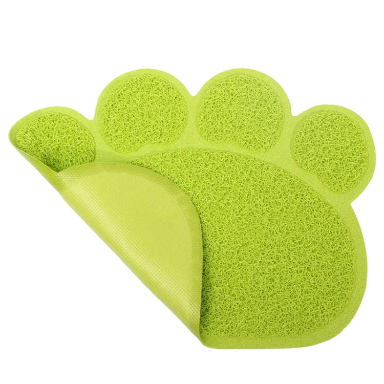 PVC Claw Shaped Cat Litter Mat Pet Placemat Anti-skid Floor Mat Pet Supplies(Lake Blue)