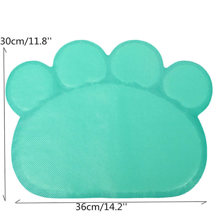 PVC Claw Shaped Cat Litter Mat Pet Placemat Anti-skid Floor Mat Pet Supplies(Lake Blue)