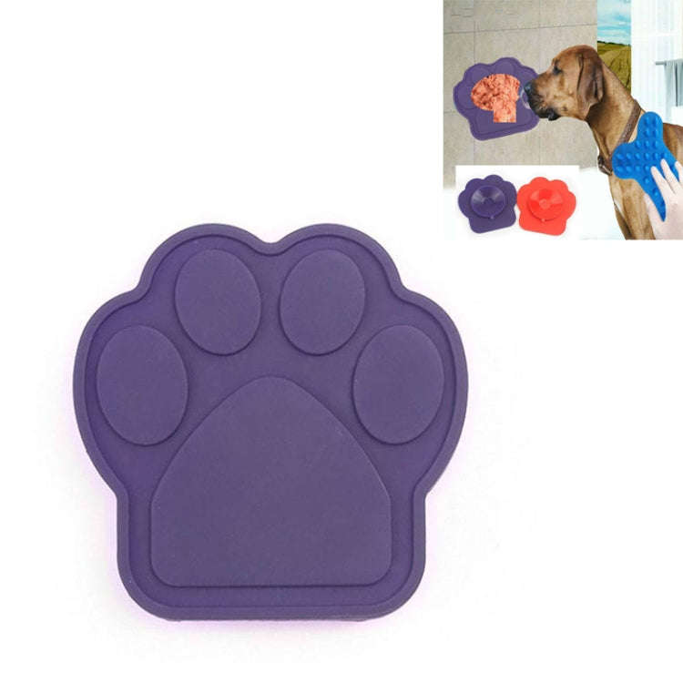 Pet Silicone Fixed Suction Cup Bowl Slow Eating Divert Attention Bath Products(Purple)
