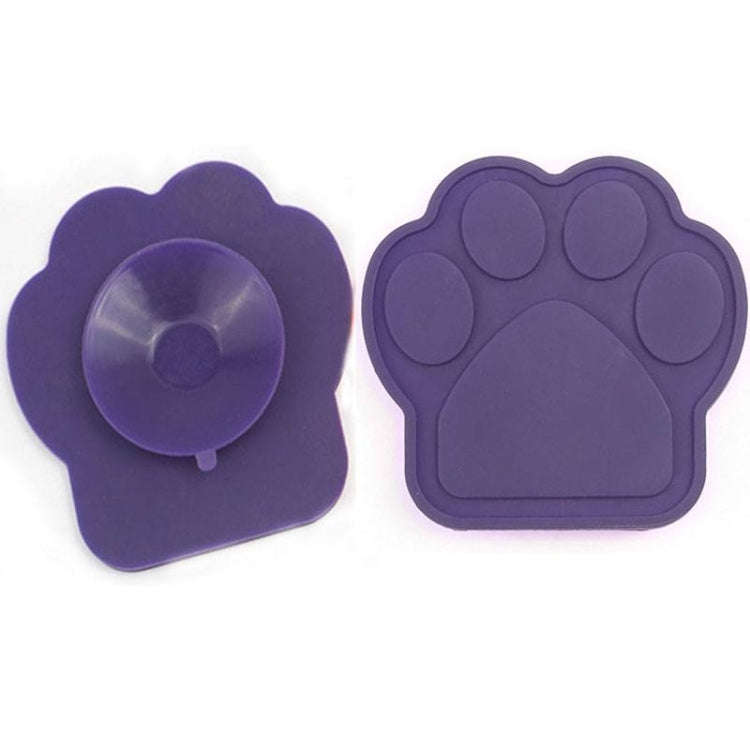 Pet Silicone Fixed Suction Cup Bowl Slow Eating Divert Attention Bath Products(Purple)