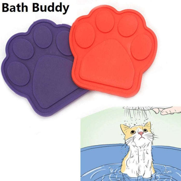Pet Silicone Fixed Suction Cup Bowl Slow Eating Divert Attention Bath Products(Purple)