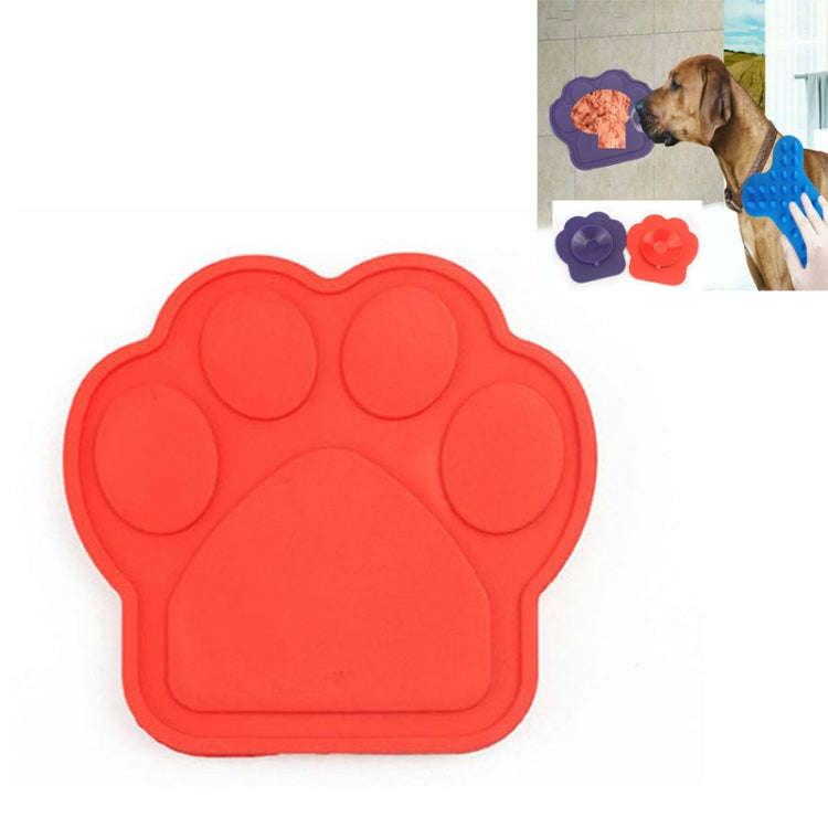 Pet Silicone Fixed Suction Cup Bowl Slow Eating Divert Attention Bath Products(Red)