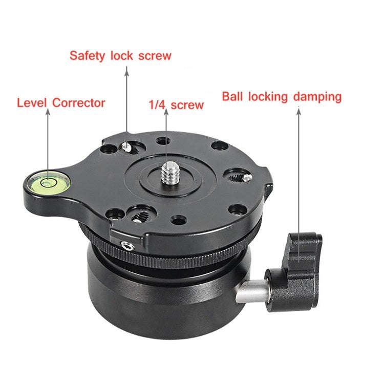 BEXIN DY-60N 1/4 inch Thread Dome Professional Tripod Leveling 360 Degree Panorama Head Base with...