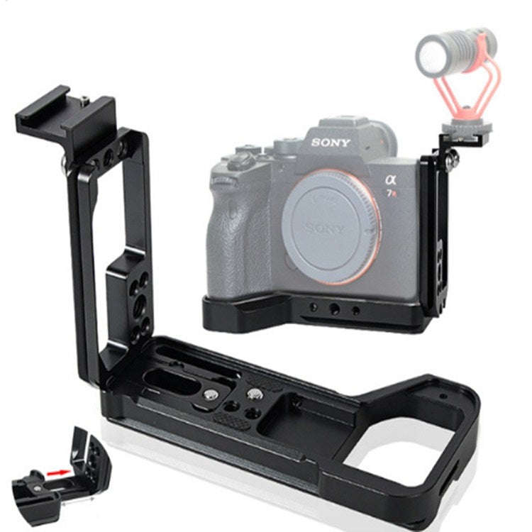 BEXIN Push-Pull Type Vertical Shoot Quick Release L Plate Bracket Base Holder with Hot Shoe for S...