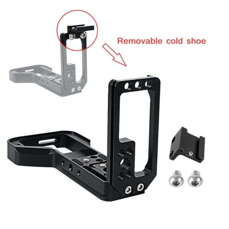 BEXIN Push-Pull Type Vertical Shoot Quick Release L Plate Bracket Base Holder with Hot Shoe for S...
