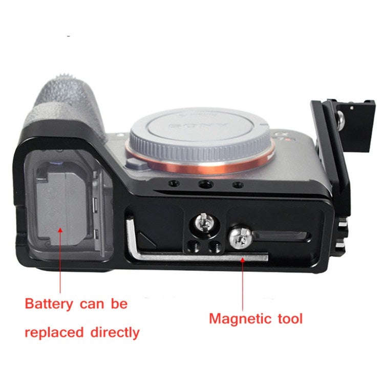 BEXIN Push-Pull Type Vertical Shoot Quick Release L Plate Bracket Base Holder with Hot Shoe for S...