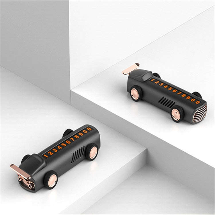 Temporary Parking Number Plate For Car With Hidden Car Card Multifunctional Car Perfume Decoration