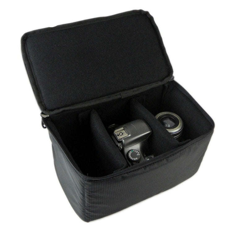 Water-resistant DSLR Padded insert Case Waterproof Zipper Removable Partition Camera Bags(Black)