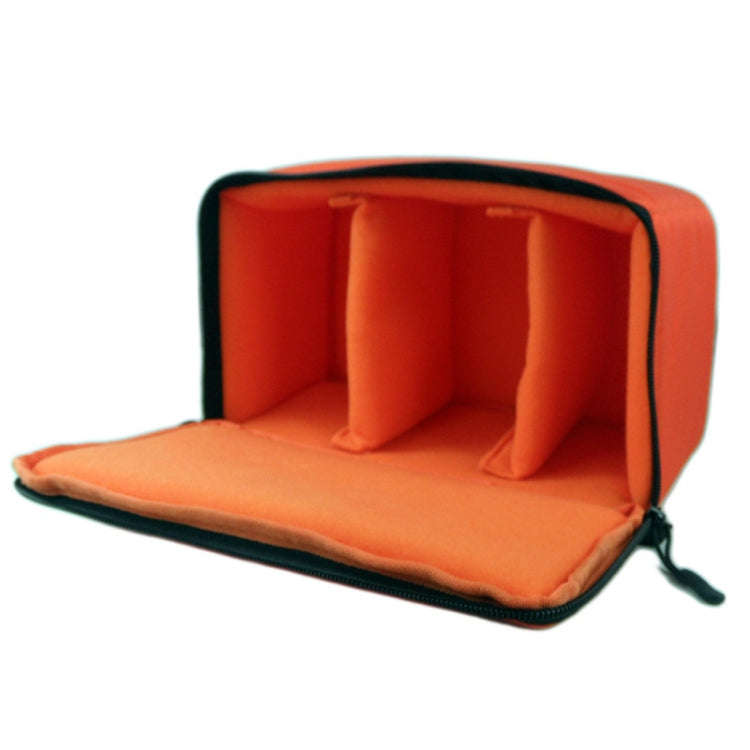 Water-resistant DSLR Padded insert Case Waterproof Zipper Removable Partition Camera Bags(Orange)