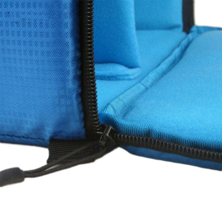 Water-resistant DSLR Padded insert Case Waterproof Zipper Removable Partition Camera Bags(Blue)