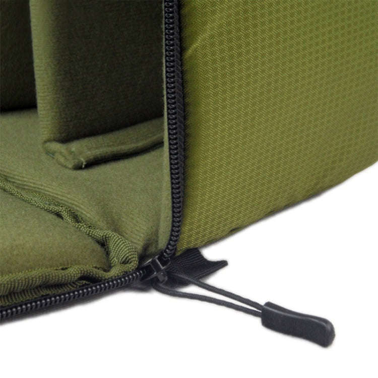 Water-resistant DSLR Padded insert Case Waterproof Zipper Removable Partition Camera Bags(Army Gr...