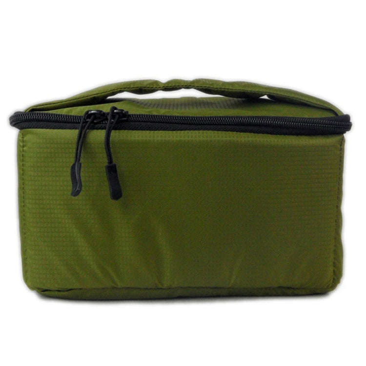 Water-resistant DSLR Padded insert Case Waterproof Zipper Removable Partition Camera Bags(Army Gr...