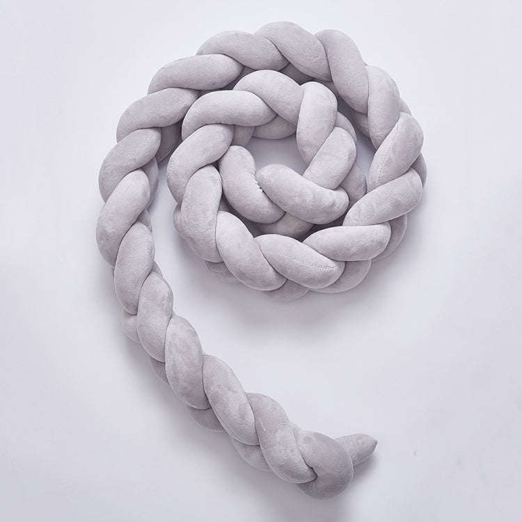 2M  Pure Color Weaving Knot for Infant Room Decor Crib Protector Newborn Baby Bed Bumper Bedding ...