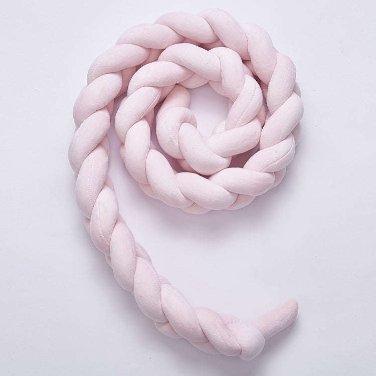 2M  Pure Color Weaving Knot for Infant Room Decor Crib Protector Newborn Baby Bed Bumper Bedding ...