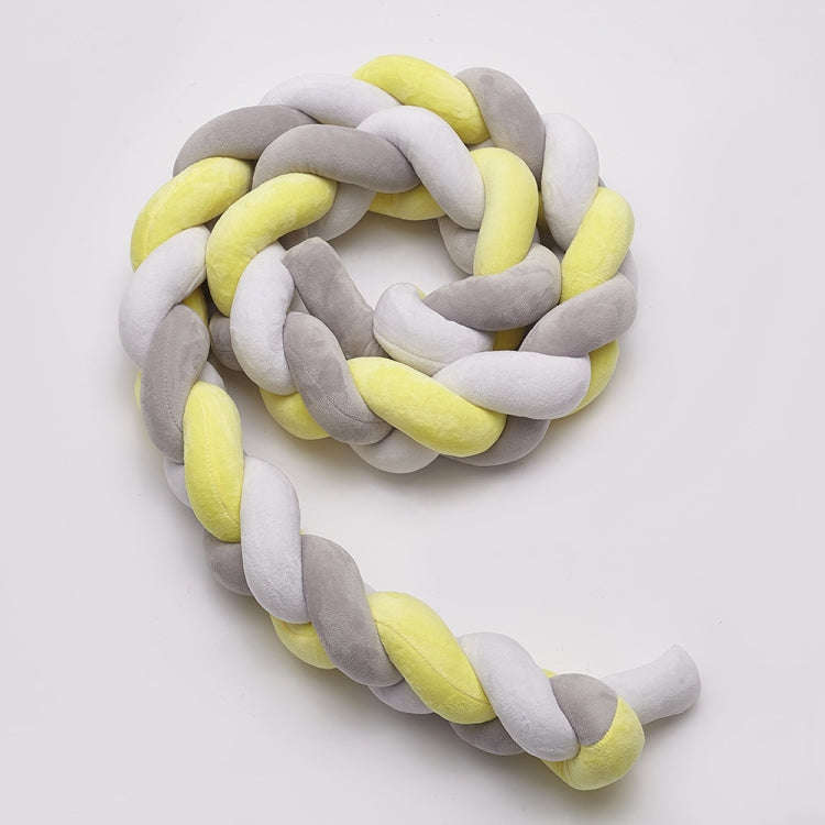 2M  Pure Color Weaving Knot for Infant Room Decor Crib Protector Newborn Baby Bed Bumper Bedding ...