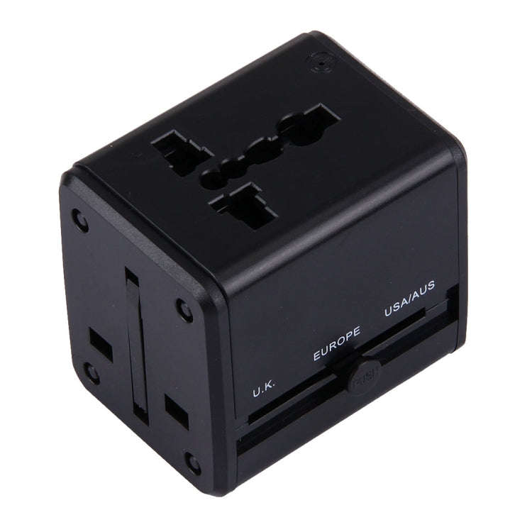 World-Wide Universal Travel Concealable Plugs Adapter with & Built-in Dual USB Ports Charger for ...