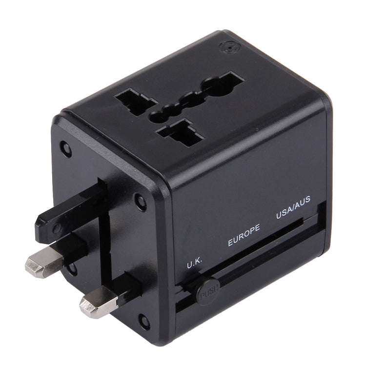 World-Wide Universal Travel Concealable Plugs Adapter with & Built-in Dual USB Ports Charger for ...