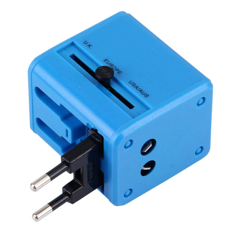 World-Wide Universal Travel Concealable Plugs Adapter with & Built-in Dual USB Ports Charger for ...