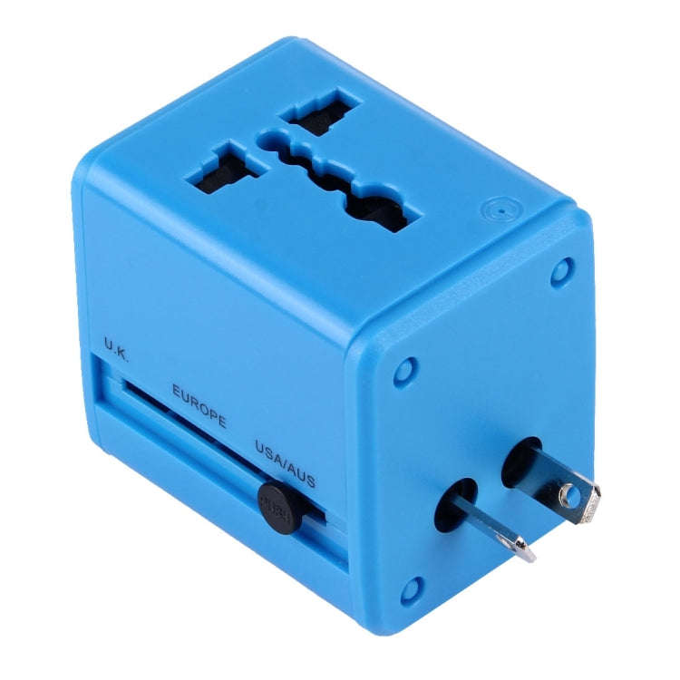 World-Wide Universal Travel Concealable Plugs Adapter with & Built-in Dual USB Ports Charger for ...