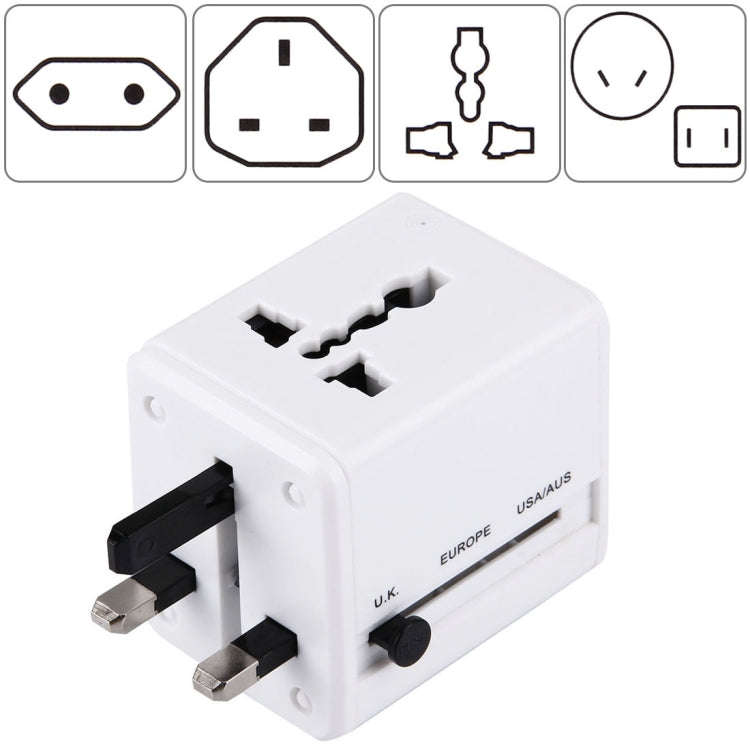 World-Wide Universal Travel Concealable Plugs Adapter with & Built-in Dual USB Ports Charger for ...
