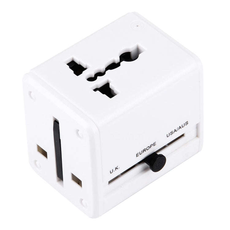 World-Wide Universal Travel Concealable Plugs Adapter with & Built-in Dual USB Ports Charger for ...