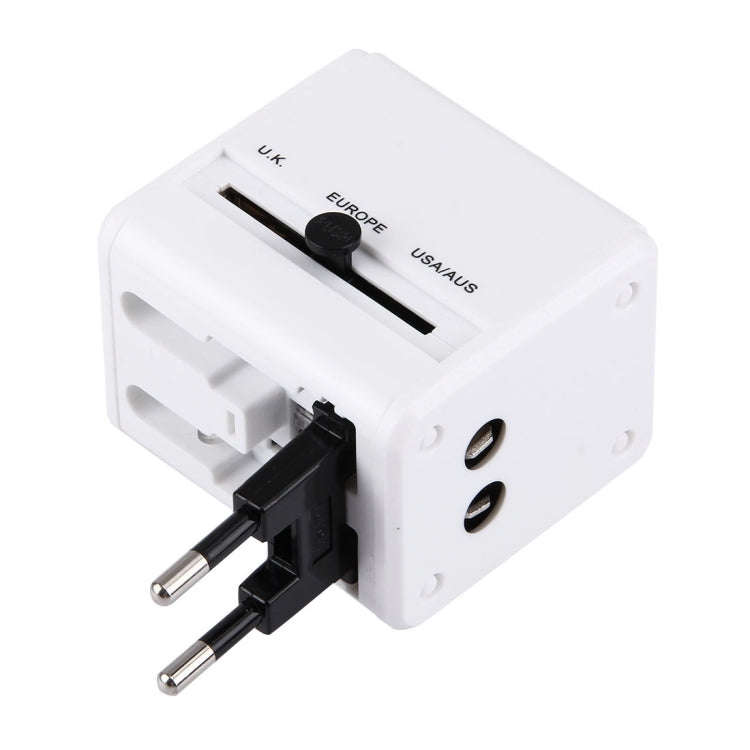 World-Wide Universal Travel Concealable Plugs Adapter with & Built-in Dual USB Ports Charger for ...