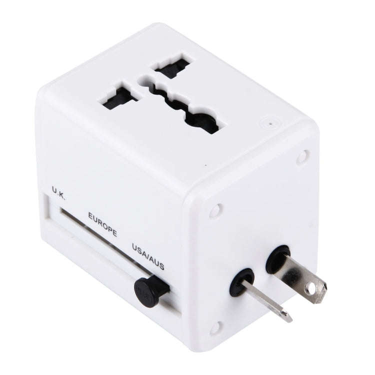 World-Wide Universal Travel Concealable Plugs Adapter with & Built-in Dual USB Ports Charger for ...