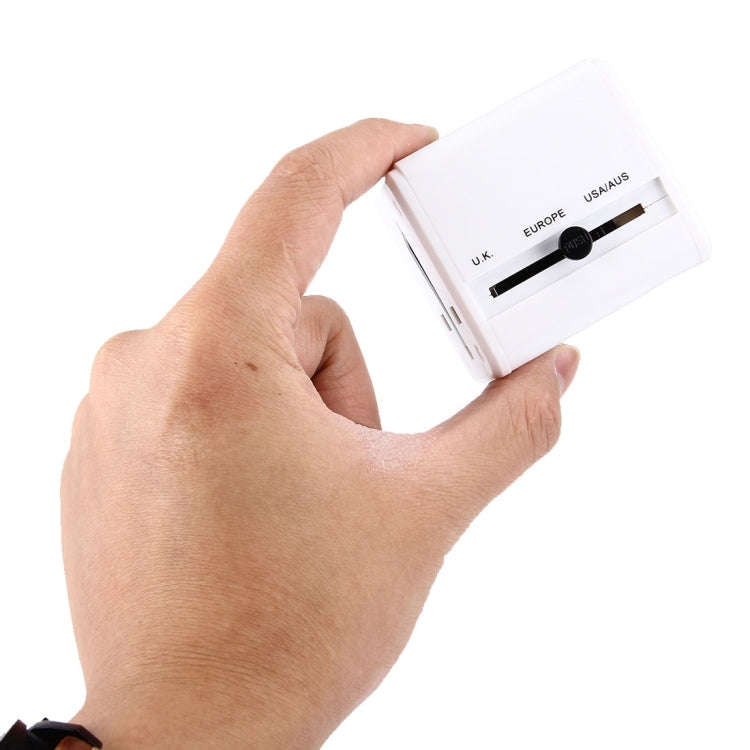 World-Wide Universal Travel Concealable Plugs Adapter with & Built-in Dual USB Ports Charger for ...