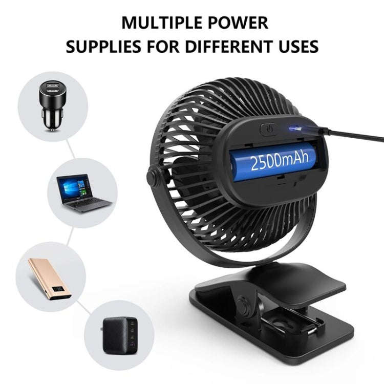Desktop Portable USB Mini Clip Fan (Blue)