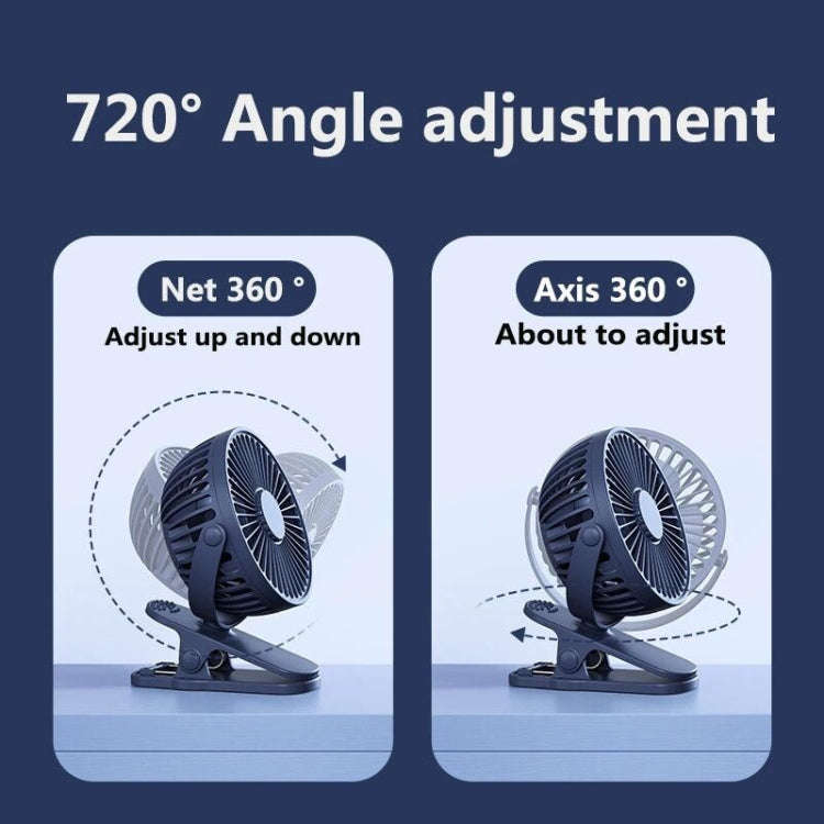Desktop Portable USB Mini Clip Fan (Blue)