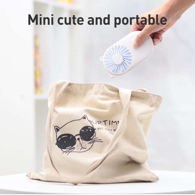Portable Cute Pocket Mini USB Handheld Fan Phone Holder (White)