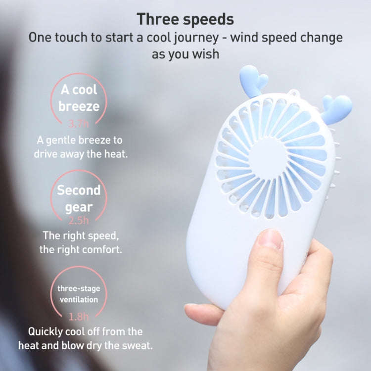 Portable Cute Pocket Mini USB Handheld Fan Phone Holder (White)