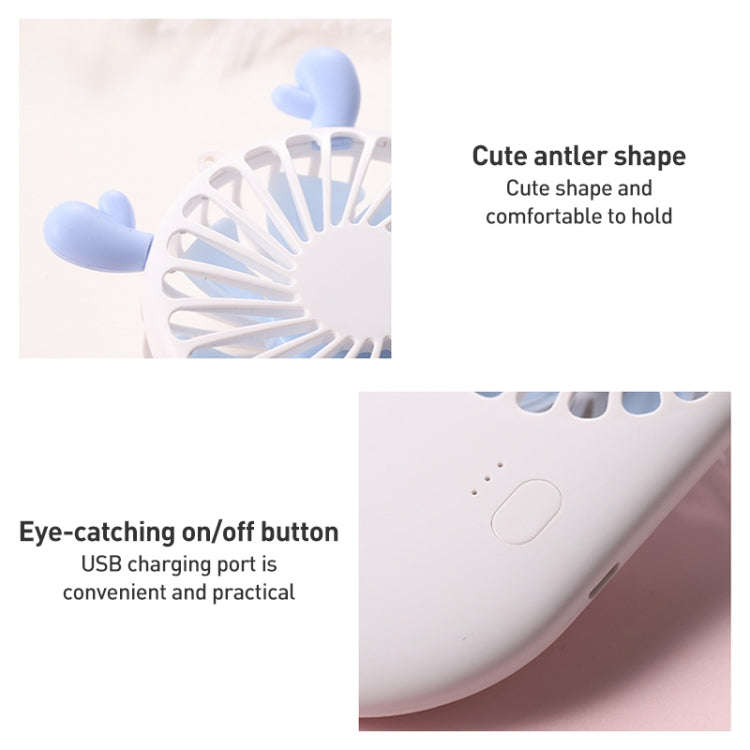 Portable Cute Pocket Mini USB Handheld Fan Phone Holder (White)