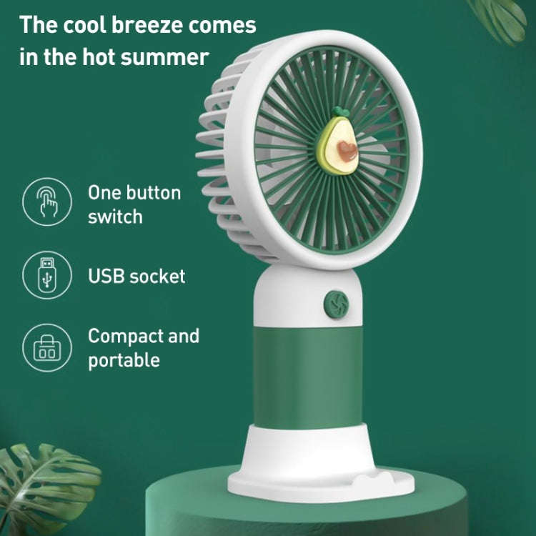 Handheld Phone Holder Small Fan USB Charging Mini Electric Fan (Yellow)
