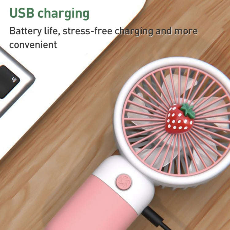 Handheld Phone Holder Small Fan USB Charging Mini Electric Fan (Green)