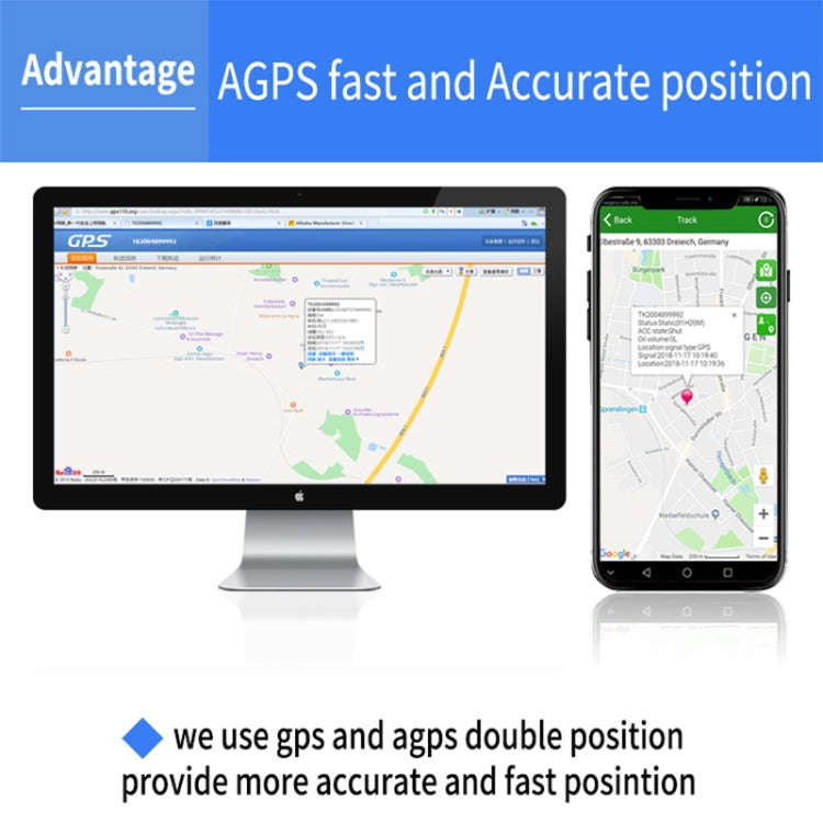 TK203 3G GPS / GPRS / GSM Personal / Goods /  Pet / Bag Locator Pet Collar Real-time Tracking Device