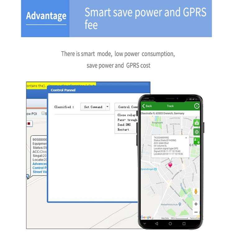 TK202B 4G Car Truck Vehicle Tracking GSM GPRS GPS Tracker Support AGPS, Battery Capacity: 5000mAh