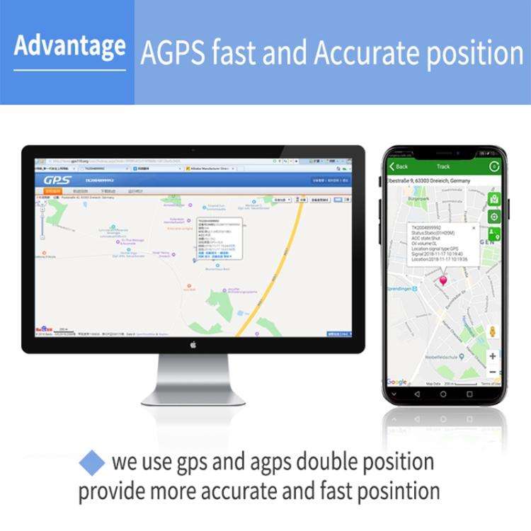 TK202B 4G Car Truck Vehicle Tracking GSM GPRS GPS Tracker Support AGPS, Battery Capacity: 5000mAh
