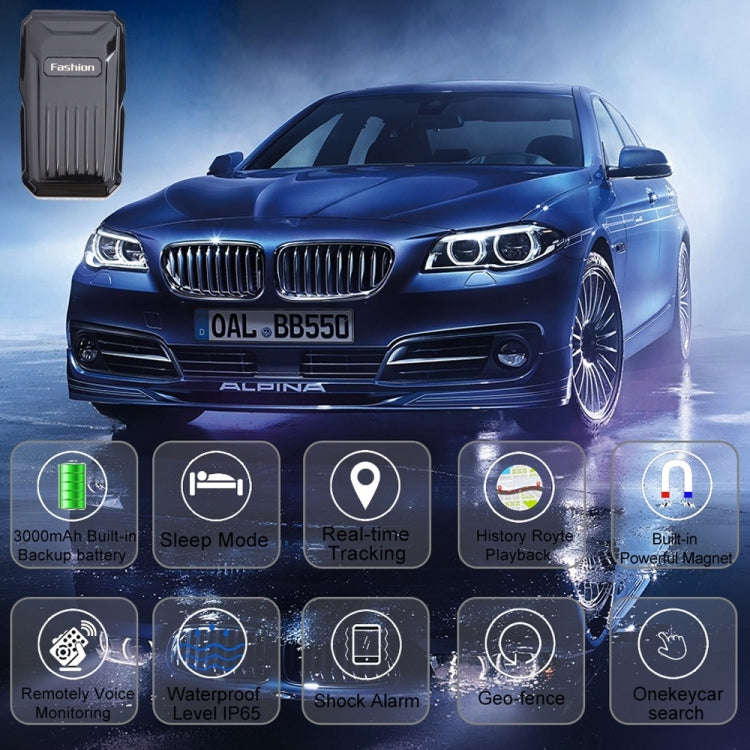 KH-X1 Mini Waterproof Magnetic GPS / GSM / GPRS Quad Band Realtime Car Tracker, Built-in Long Lif...