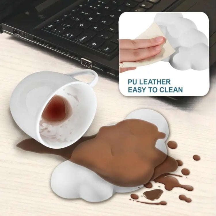 Cloud Wrist Rest Memory Foam Mouse Pad Office Desktop Wrist Brace (White)