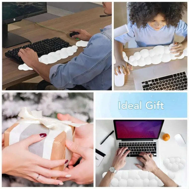 Cloud Wrist Rest Memory Foam Mouse Pad Office Desktop Wrist Brace (White)