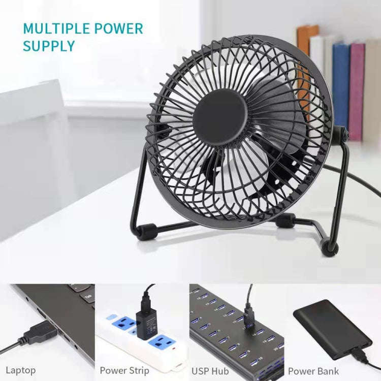 Desktop Mini USB Electric Fan (Dark Blue)