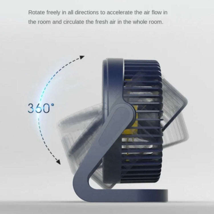 Desktop Mini USB Electric Fan (Dark Blue)