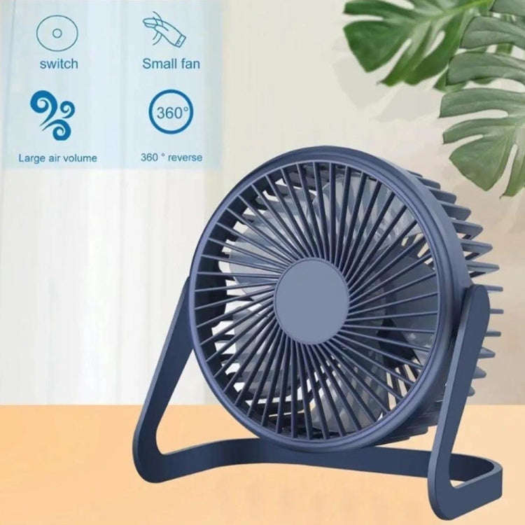 Desktop Mini USB Electric Fan (Dark Blue)