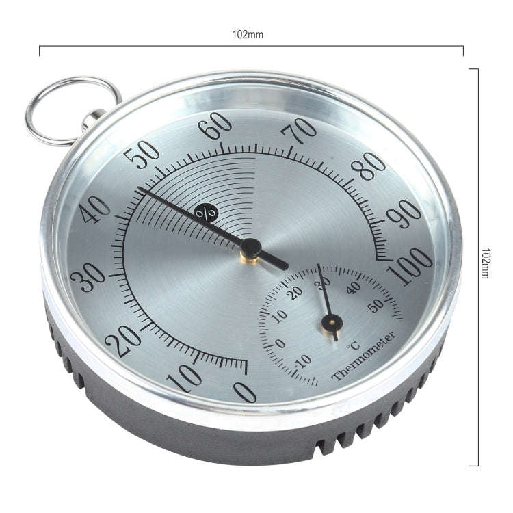 Mini Round Clock-shaped Indoor Outdoor Hygrometer Humidity Thermometer Temperature Meter with Han...