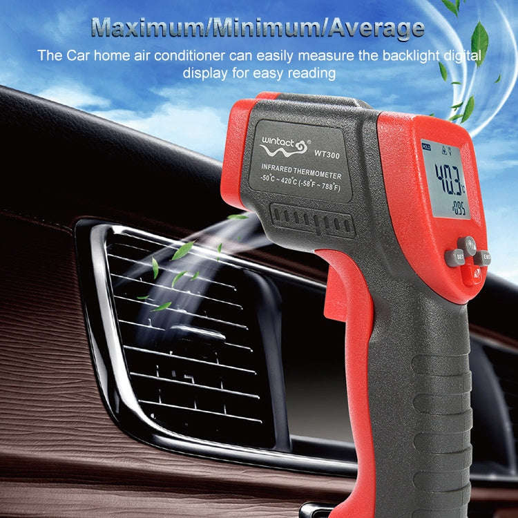 Wintact WT300 -50 Degree C~420 Degree C Handheld Portable Outdoor Non-contact Digital Infrared Th...